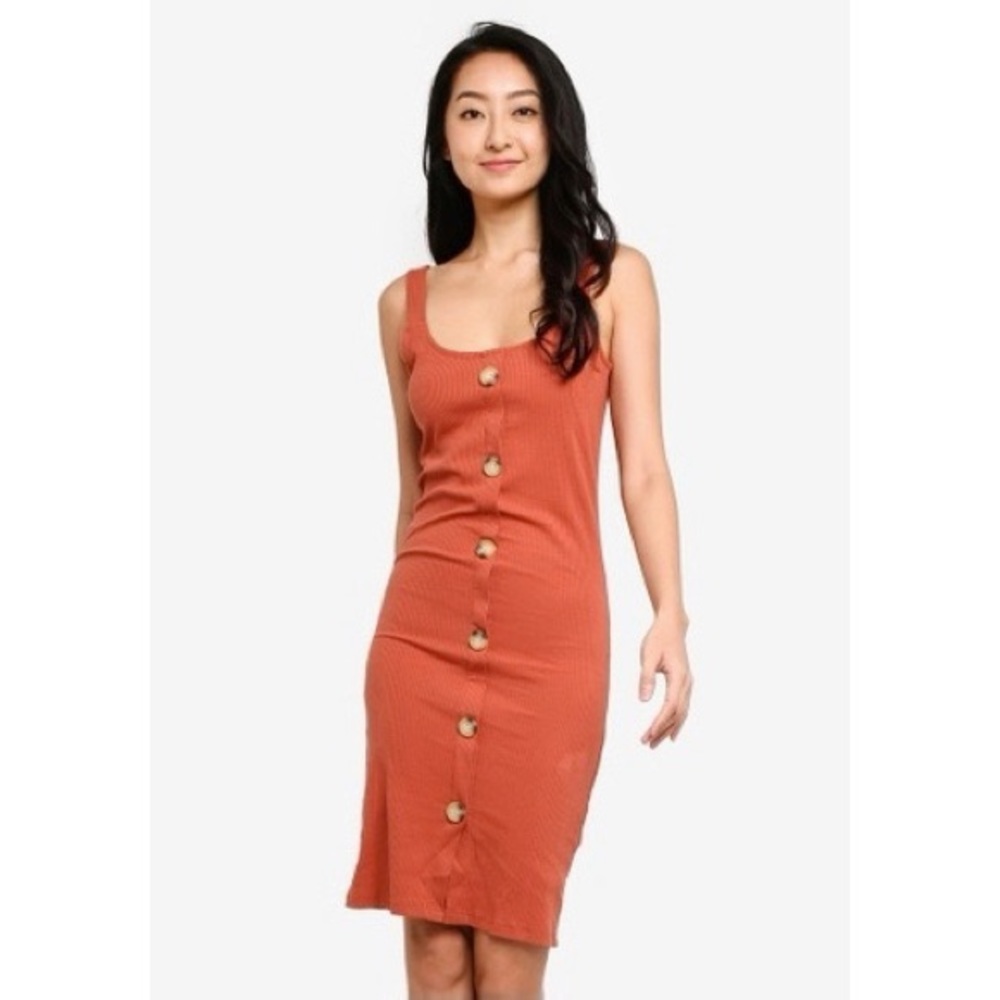 Cotton On Lola Orange Button Dress